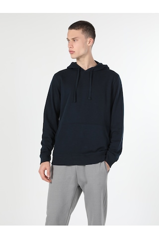 Colin's Regular Fit Kapüşonlu Mavi Erkek Sweatshirt cl1055785_Q1.V2_NAV