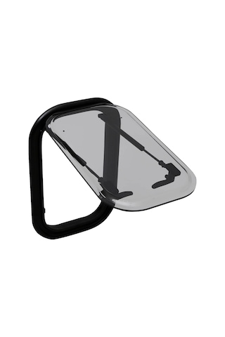 Babarvy 30x50cm Dikey 90 Amortisörlü Karavan Camı / Pencere Siyah