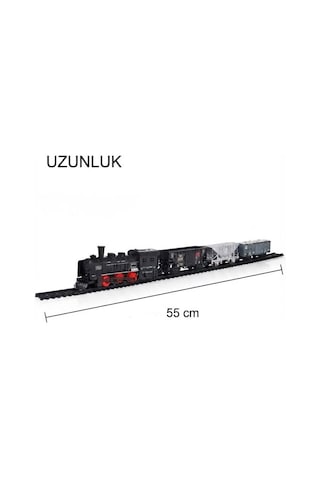 19 Parça Klasik Ekspres Tren Seti - Pilli Oyuncak Eğitici Eğlenceli Tren Ve Ray Seti
