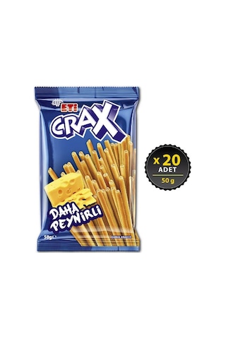 Eti Crax Peynirli Çubuk Kraker 20 x 50 G
