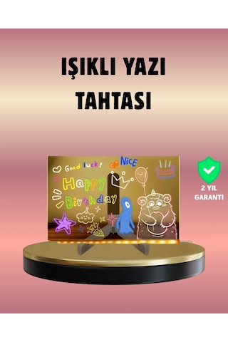 Mey İthalat Usb Bağlantılı Led Akrilik Çizim Ve Not Tahtası