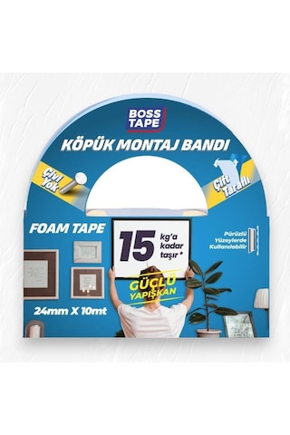 Boss Tape Çift Taraflı Köpük Aksesuar Montaj Bandı 24mmx10m