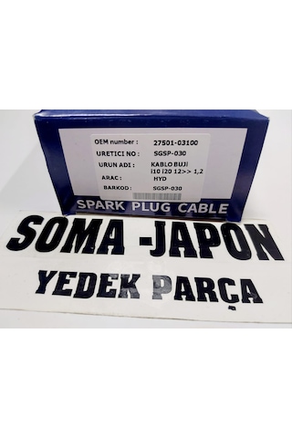 İ20 1,2 08-18 Buji Kablo Takım / Rio 11-17 / İ10 Seco 27501003100