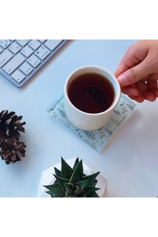 Decorita Cam Bardak Altlığı 4'lü Takım Cervus Deer 10 CM x 10 CM Çok Renkli