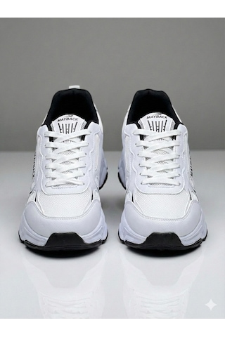 Mayback Erkek Günlük Ortopedik Sneaker Ayakkabı Beyaz Siyah
