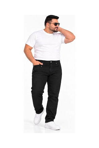 Annex Erkek Büyük Beden Jeans Pantolon Siyah