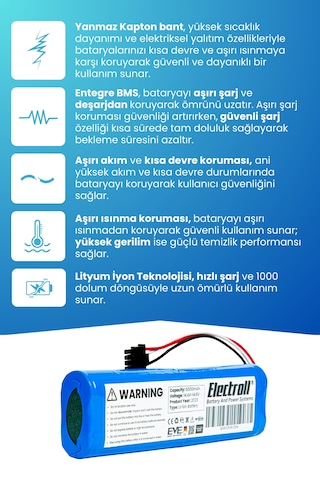 Philips Xu3110/02 Aqua 3000 Serisi Uyumlu Batarya 5000mah