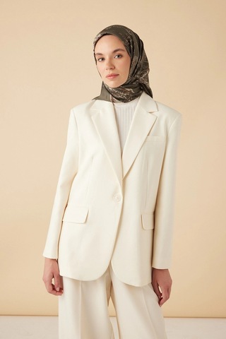 Maisa Cevlan Mulberry İpek Eşarp 90 90 Cm - Zeytin Yeşili 3175