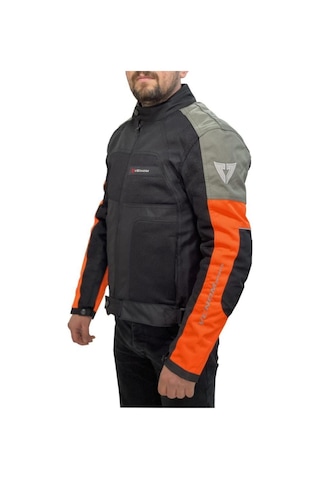 Venom Erkek Dynamic Siyah Gri Turuncu Motosiklet Montu 4 Mevsim Kalıplar Dardır Büyük Sipariş Veriniz