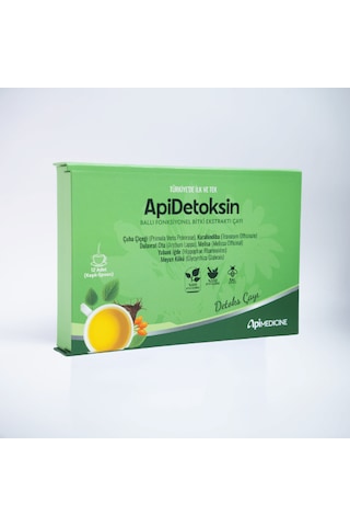 Apimedicine Apidetoksin Premium Ballı Bitki Ekstrakt Çayı 12 Adet - Günlük Ferahlık Pratik Kaşık Çay
