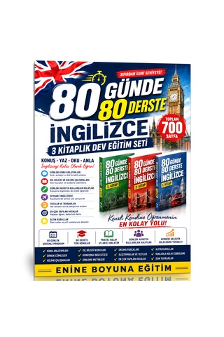 80 Günde 80 Derste İngilizce Eğitim Seti 3 Kitap