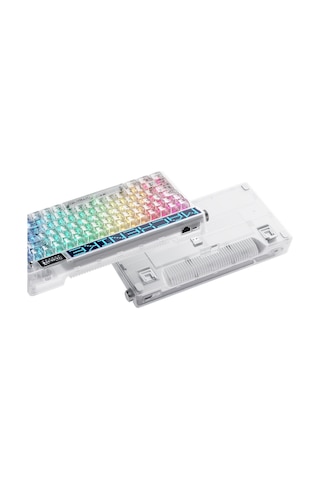 Machenike KT84-B84W Tri-Mode Gateron White Switch LCD RGB İngilizce Oyuncu Klavye