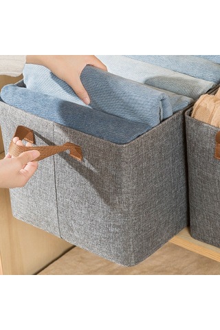 Cbtx Jjtz 56l Saklama Kutusu Katlanabilir Dolap Organizatör Kutusu  Çelik Çerçeveli - Bej