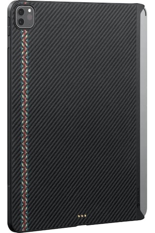 Apple Uyumlu iPad Pro 11 2021 3.nesil Kılıf Aramid Fiber Pitaka Ultra-slim Classic Serisi Siyah-kırmızı