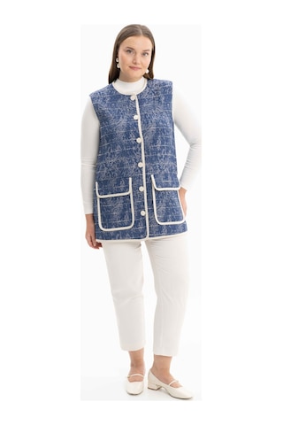 Aker 24ss09569112 Büyük Beden Yelek 24ss09569112 004 Mavi Mavi
