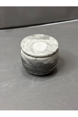 Mini Beton Kase Mum Dekoratif Mermer Desen