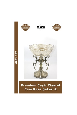 Premium Çeyiz Ziyaret Cam Kase Şekerlik Çok Renkli