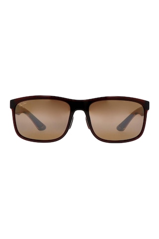 Maui Jim Mj 0449s 004 01 58 Polarize Unisex Dikdörtgen Kahverengi Kemik Güneş Gözlüğü Kahverengi