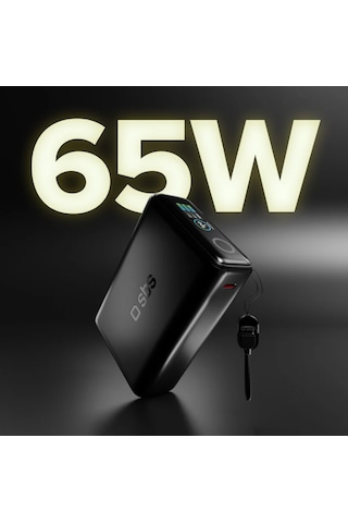 Sbs 20000 Mah Powerbank 65w Pd Lcd Ekranlı Dahili Usb-c Kablolu Laptop Uyumlu Hızlı Şarj Siyah 20.000 Mah Sbs 20000 Mah Powerbank 65w Pd Lcd Ekranlı Dahili Usb-c Kablolu Laptop Uyumlu Hızlı Şarj Siyah 20.000 Mah