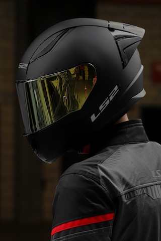 Ls2 Rapid Race Sarı Camlı Kask Mat Siyah