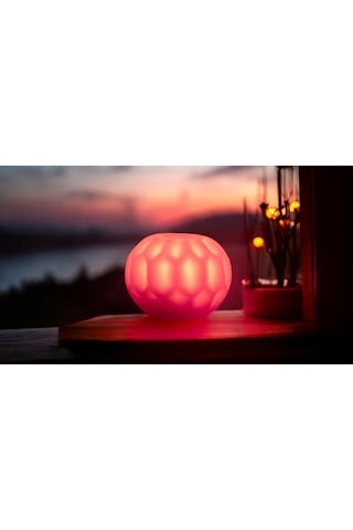 Fener Mum Petek Kırmızı Kavun Kokulu Dekoratif Mum