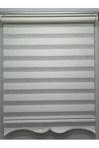 Bbb Dar Pliseli Stor Zebra Perde Beyaz Mz320