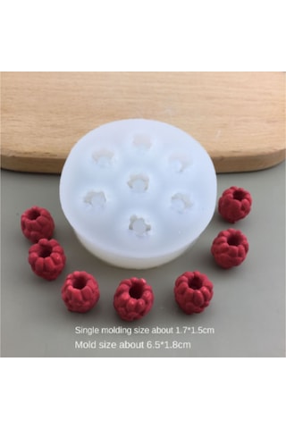 Geeroyoo Silikon "ahududu Şekilli" 7 Hücreli Kalıp, Çikolata, Jöle Ve Dekor Yapımı İçin Pratik Ve Dayanıklı Şeffaf