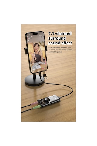 Cr67 Usb / Type-c Harici Ses Kartı 7.1 Gaming Audio Mixer, Reverb Efektli Yayıncı Ve Mikrofon Mikseri