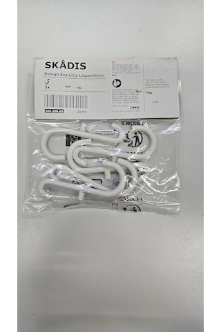 Ikea Çelik, Epoksi/polyester Skadis Kanca Beyaz / 5'li Paket 203.208.02 Sku: Smg8690010213495 100