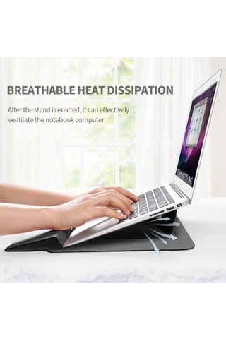 4'ü 1 Arada Evrensel Dizüstü Bilgisayar Tutucu Pu Su Geçirmez Koruma Bilek Dizüstü Bilgisayar Çantası, Boyut: 15 / 16 İnç Yeşil