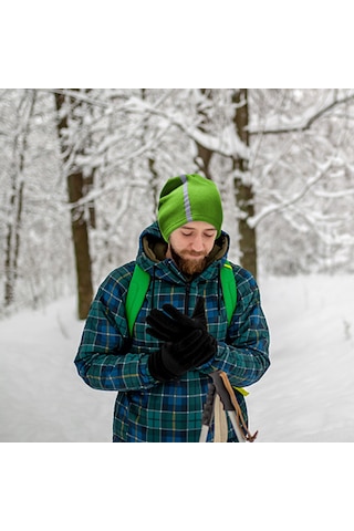 Wezone Kışlık Polar Boyunluk - Rüzgar Geçirmez, Yansıtıcı, Kayak Ve Bisiklet İçin Florasan Yeşil
