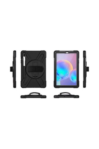 Galaxy Uyumlu Tab S6 T860 Kılıf Zore Defender Standlı Koruyucu Kılıf