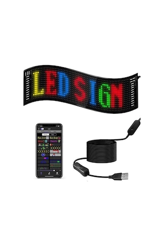 Northcity 16x96 Led Yazı Paneli 60 Cm Esnek Rgb Işıklı Programlanabilir Ekran