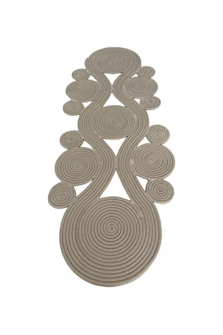 Jüt, Hasır,sarmal Model, Dekoratif Masa Örtüsü, Runner 40x110 Cm, Sehpa Örtüsü, Bohem Tarzı Bej Bej