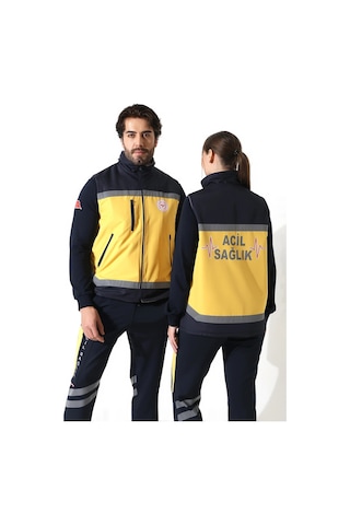 Acil Sağlık Unisex Kışlık Yelek - Sarı Sarı