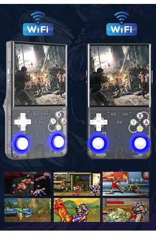 R36 Ultra El Oyun Konsolu 4'' Ips Ekran 64 Gb Linux Sistem 21.000 Oyun - Siyah