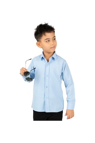 Mnk Baby & Kids Düz Renk Erkek Çocuk Gömlek Mnk0575 Mavi