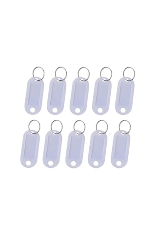 Schulzz Beyaz Renk 10'lu Set Plastik Anahtarlık