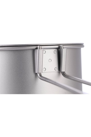 Lixada Kapaklı Ve Saplı Ti Su Bardağı Açık Kamp Çay Bardağı Gümüş