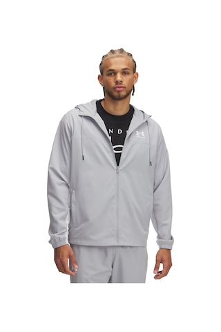 Under Armour Rival Woven Erkek Gri Kapüşonlu Ceket Gri