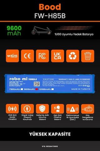 Bood FW-H85B / 36v 9600mAh Elektrikli Scooter Bataryası
