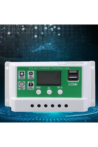 Youmex 50a Akıllı Pwm Güneş Şarj Kontrol Cihazı - Çift Usb, Lcd Ekran Ve Ayarlanabilir Parametreler İle 12v/24v Sistemler İçin