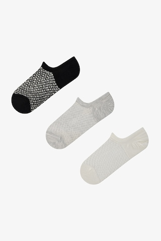 Penti 3 Çift Burun Dikişsiz Kendinden Desenli Sneaker Çorap