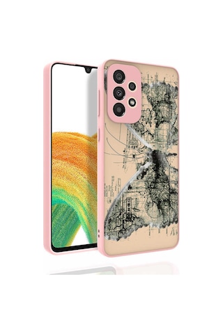 Zore Galaxy Uyumlu A33 5g Kılıf Desenli Kamera Korumalı Parlak Nora Kapak - No4 No4