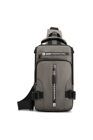 Erkekler İçin Şık Ve Pratik Çapraz Omuz Çantası, Su Geçirmez Uzay Kumaşı İle Dayanıklı, Küçük Boyutlu Rahat Sırt Çantası, Modaya Uygun Fonksiyonel Günlük Çanta Bej