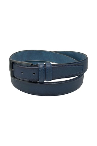 Süzer Deri Lacivert Suni Deri 3.5 Cm. Genişlik Düz Renk Dikişli Model Klasik Erkek Kemer // 8047 Lacivert