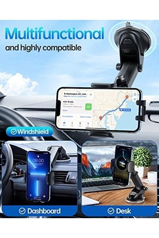 Skbsd Cep Telefonu Tutucu Araç Telefonu Tutucu Araba İçin Kararlı Sürüm Ve Asla Wobble Araba Cep Telefonu Montaj Vantuz Tutucu Smartphone Montaj Araba Apple iPhone Uyumlu Mate Lg