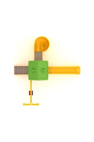 Dış Mekan Çocuk Oyun Parkı 6.5x5.5m, Ev Çatılı Model-63 Çok Renkli