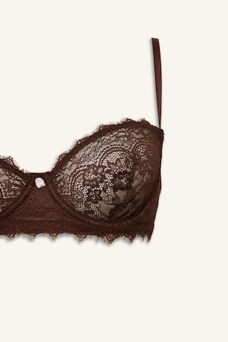 Defacto Bağcıklı Dantelli Kapsız Pedsiz Balenli Balkonet Sütyen Fall İn Love F7024ax25wnbn341 Kahve