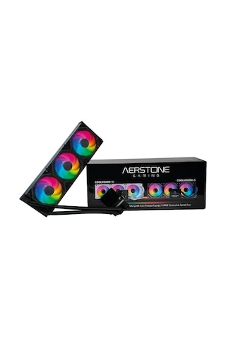 AERSTONE Coolvision 360mm LCD Ekranlı INTEL AMD uyumlu SIVI Soğutucu